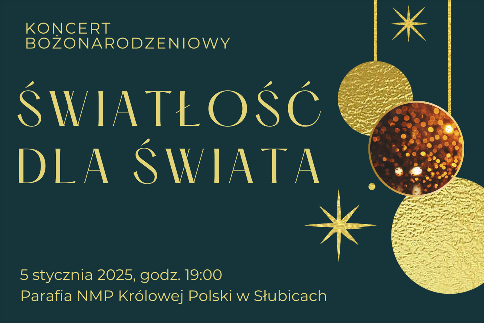 Światłość dla Świata – Koncert Bożonarodzeniowy